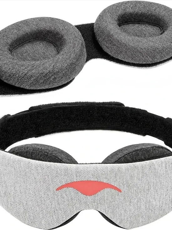 Gray Contoured Sleep Mask with Foam Ear Cushions - Women Accessories Face Mask