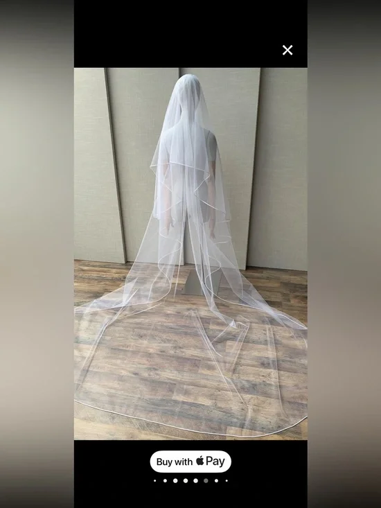 LIKE NEW Bridal Cathedral Veil - White Wedding Veil