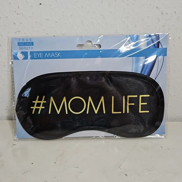 NIP True Inline Beauty #momlife eye mask in black with yellow