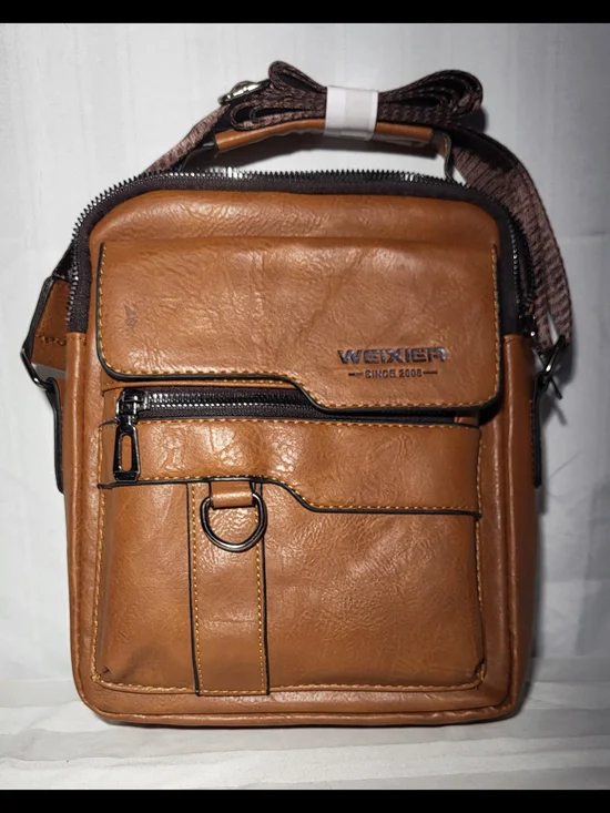 Weixier Tan Leather Crossbody Conceal and Carry Bag