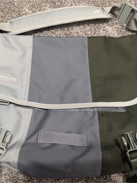 Timbuk2 Gray & Olive Messenger Bag