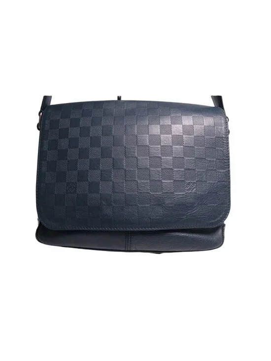 Louis Vuitton Damier Infini District MM Leather Shoulder Bag