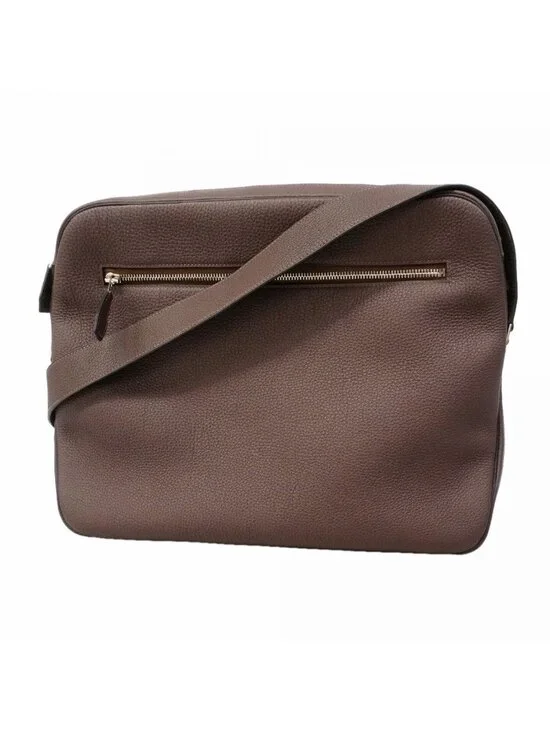 Hermes Shoulder Bag Sac Everyday Porter Togo Havana Silver