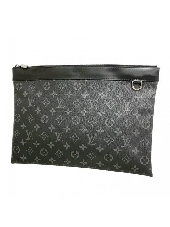Louis Vuitton Clutch Monogram Eclipse Pochette Discovery Black