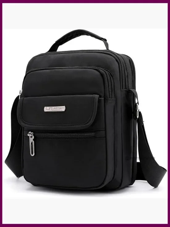 Men's Nylon Messenger Bag Crossbody Shoulder Bag Waterproof Lightweight Travel