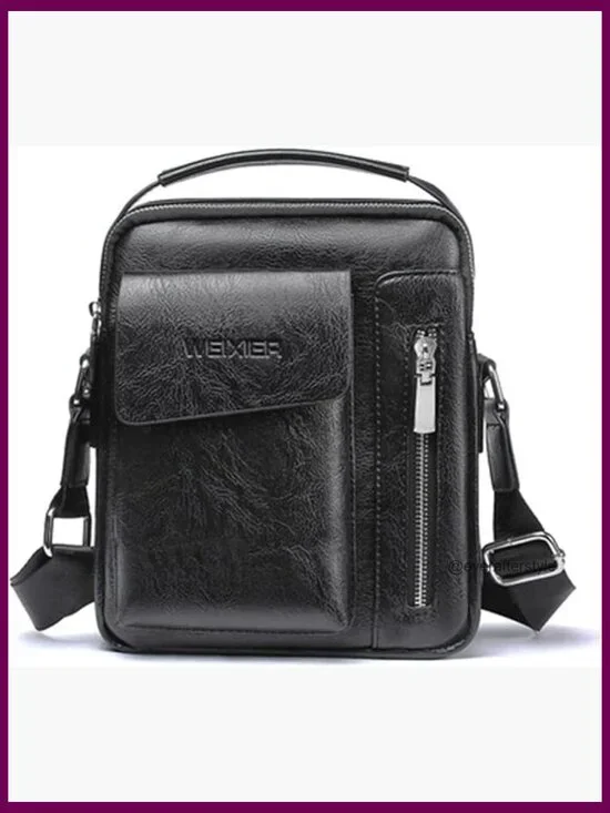 Vintage PU Leather Messenger Bag Crossbody Satchel Pouch