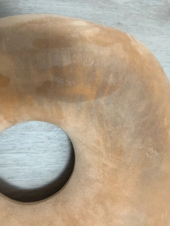 Plush Donut Neck Pillow in Camel Tan