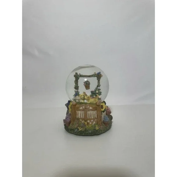 Musical Water Globe Featuring Two Puppies