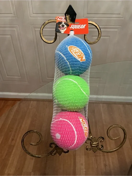Nerf Dog Tennis Ball Dog Toy with Interactive Super Bounce, Lightweight, 3”