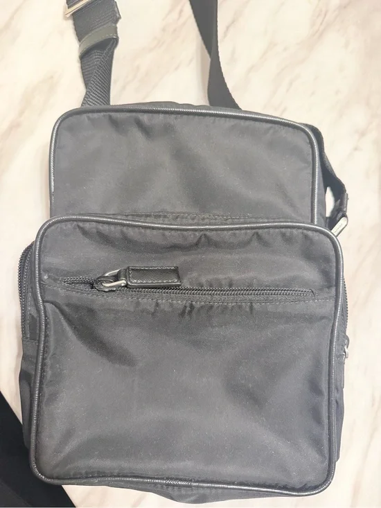 Prada Black Nylon Crossbody Messenger Bag