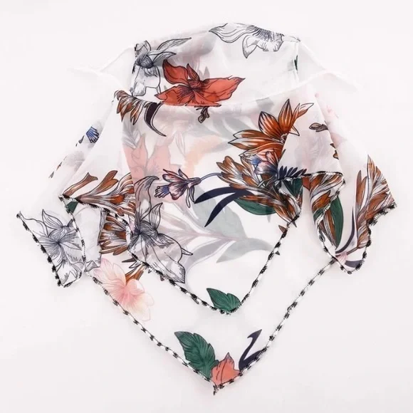Gorgeous Floral Facemask & Scarf Adjustable Ear Strips 4 A Comfortable Fit