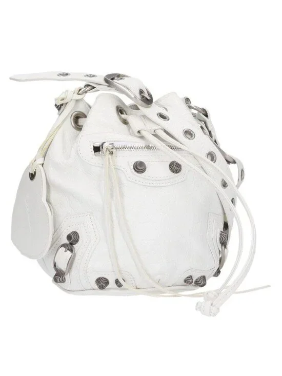 Balenciaga le Cagole XS Bucket Studded Leather Shoulder
