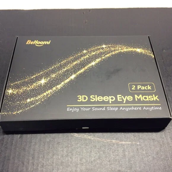 (2) NEW- 3D Sleep Mask, Contoured for Comfortable Sleeping Adjustable- Pink