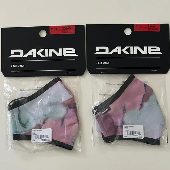 NWT Dakine Pink and Blue Facemasks Adult Size