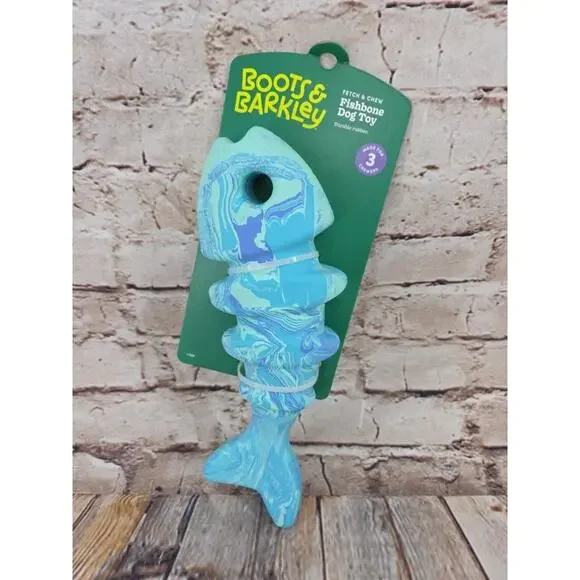 Boots And Barkley Fishbone Dog Toy-Level 3 Chewer NEW