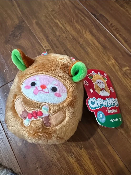 Squishmallows ChewMees “Toodles” Holiday Reindeer Dog Toy by Jazwares