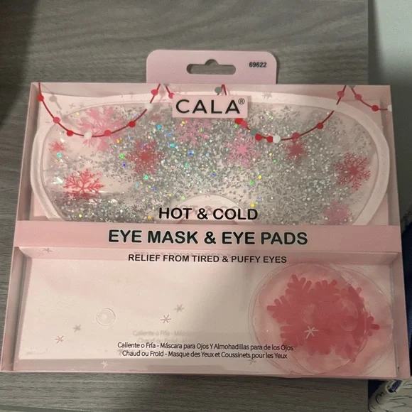 CALA Pink and Silver Eye Mask & Eye Pads