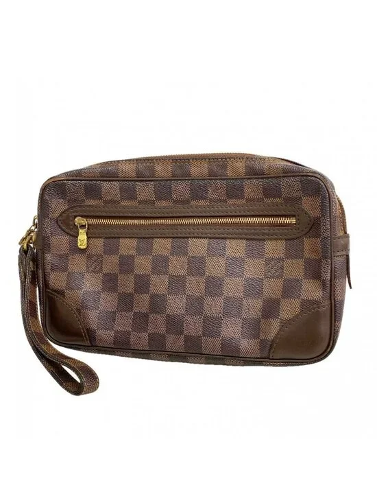 Louis Vuitton Clutch Damier Marly Dragonne GM Ebene