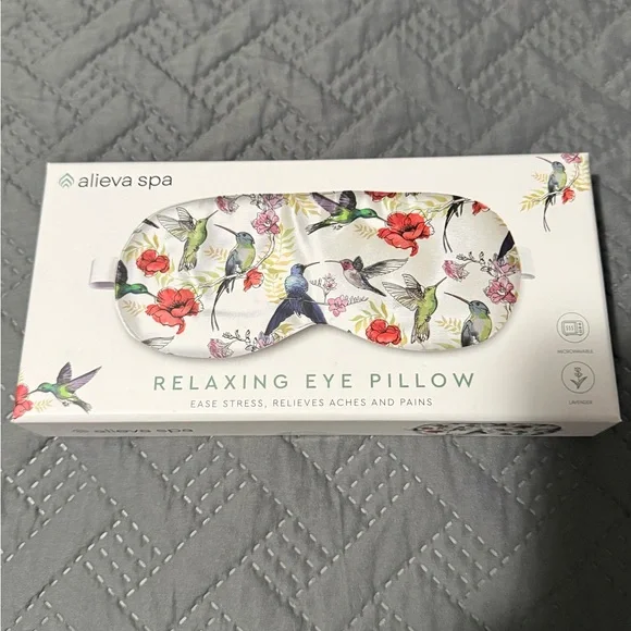 Floral Eye Pillow - White with Multicolor Design
