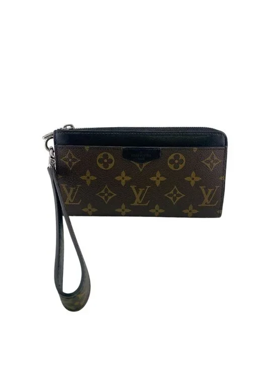 Louis Vuitton L-Shaped Zipper Clutch Strap Removable Zippy Dragonne Monogram