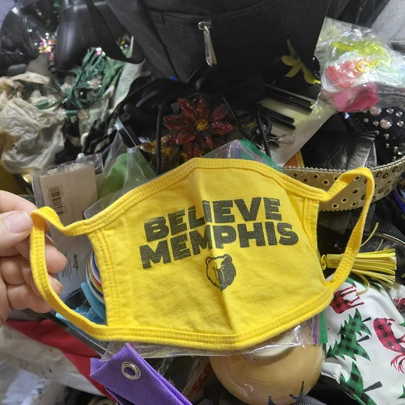 Yellow 'Believe Memphis' Face Mask
