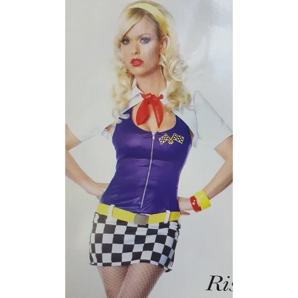 XX 83506 Risky Racer Race Car Driver Sexy Woman Costume Leg Avenue