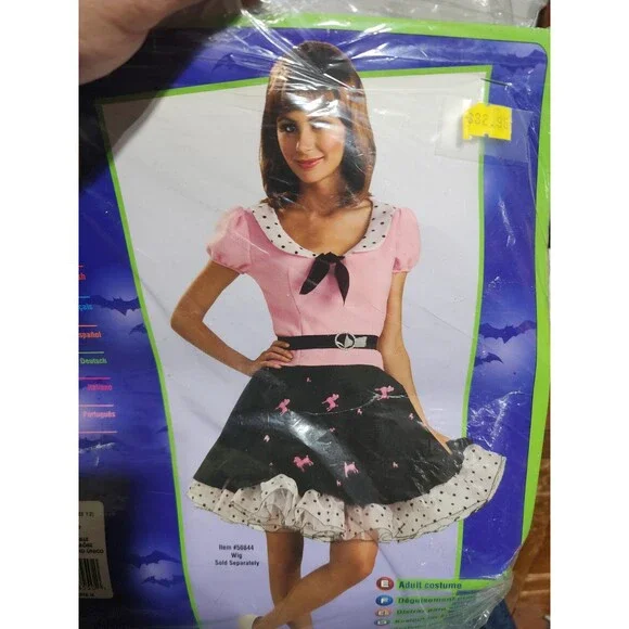 XX 889655 uzie Q 1950s Poodle Skirt Sock Hop Costume Rubies
