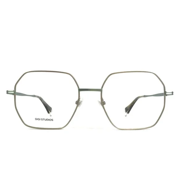 Gigi Studios Eyeglasses Frames BLAIR 6921/3 Green Silver Wire Rim 53-18-140