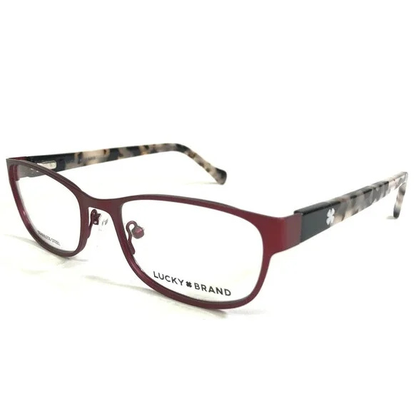 Lucky Brand Eyeglasses Frames D121 BURGUNDY BLACK Rectangular Full Rim 51-17-140