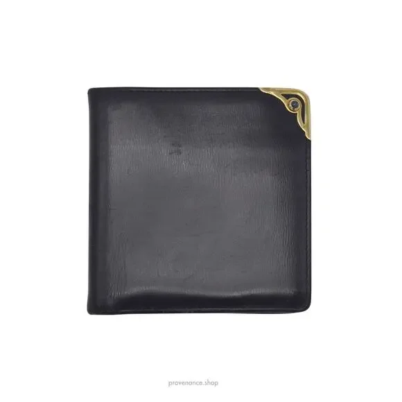 🔴 Cartier Saphir 24K Bifold Wallet - Navy Blue Leather