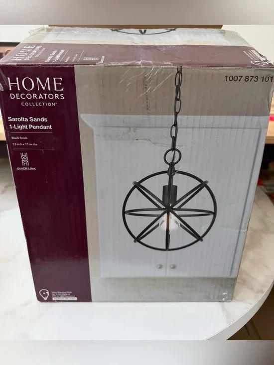 New home decorators sarolta Sands Black Pendant Light