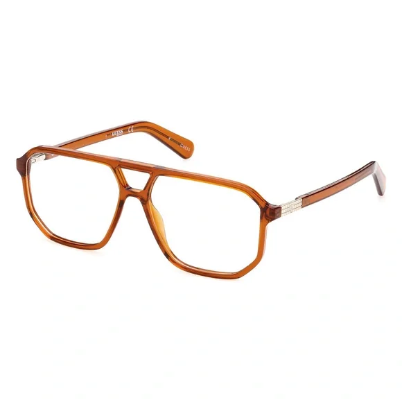 NWT GUESS GU8252 045 57 Shiny Light Brown Eyeglasses