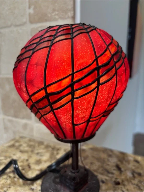 Red Hot Air Balloon Accent Table Lamp - Unbranded