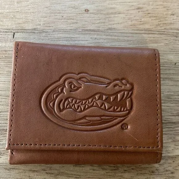 New Florida Gators brown leather men's wallet