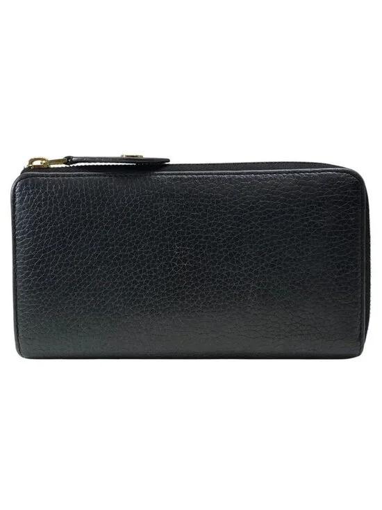 Louis Vuitton Comete Wallet Portefeuille L-shaped Zipper Leather Black Pink