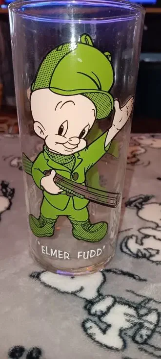 1973 Looney Tunes Elmer Fudd Warner Bros Pepsi Collector Series Glass~L@@K!!!!