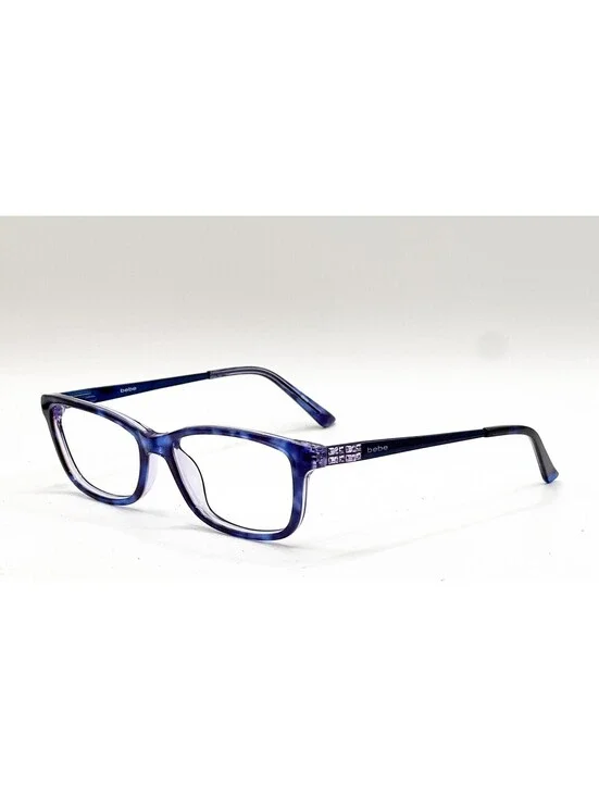 Bebe BB5084 518 Plum Tortoise Rectangle Authentic Eyeglass Frames 52-15