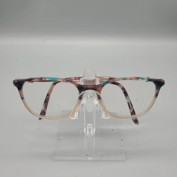 Bulova Bremerton Blue Multi Rose Gold Crystal Eyeglasses Frames 51-18-140