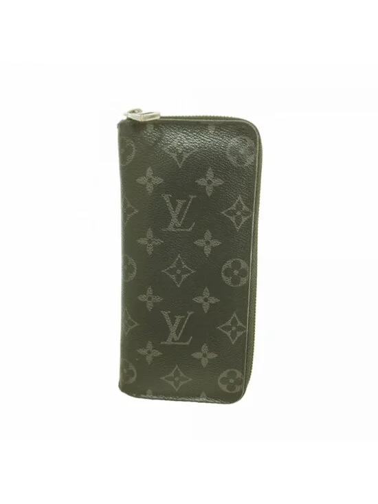 Louis Vuitton Wallet Monogram Eclipse Zippy Vertical Black