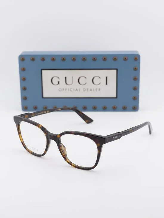 Gucci GG1821O 002 Square Eyeglasses - Havana 51mm