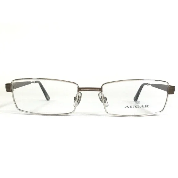Augar Eyeglasses Frames 208 COL 110 Grey Silver 22KT GP Gold Plated 54-18-140