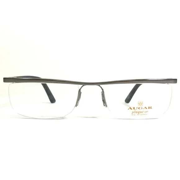 Augar Eyeglasses Frames HP 169 POG Black Grey 22KT GP Gold Plated 54-18-135