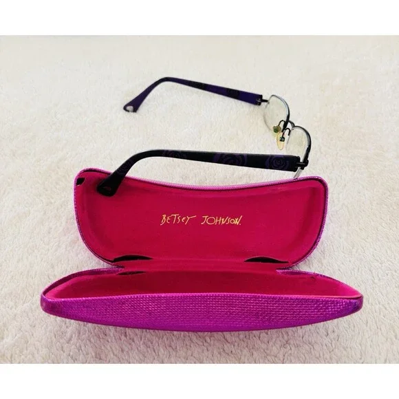 New Women's Betsey Johnson Eyeglass Frame So 2000 Brown Metal 54-17-140