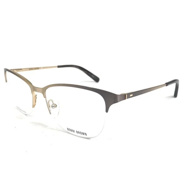 Bobbi Brown Eyeglasses Frames THE LULU KJ1 Gold Cat Eye Half Rim 52-17-140