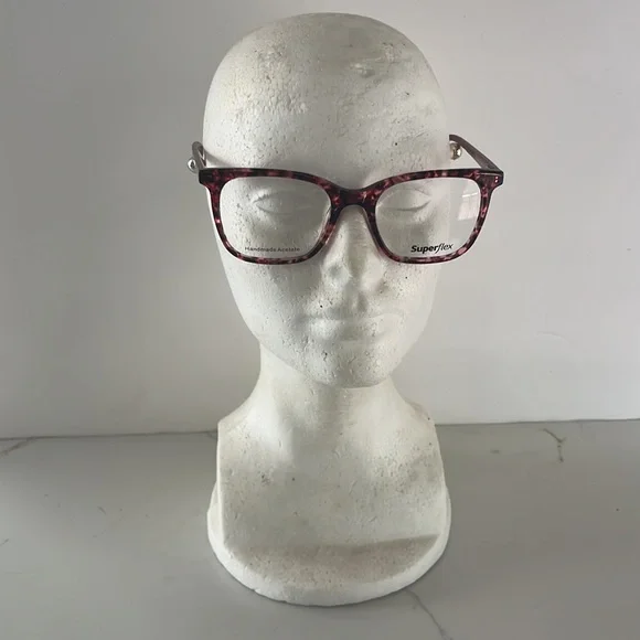 FYSH Women's Burgundy Tortoiseshell Eyeglass Frames with case
