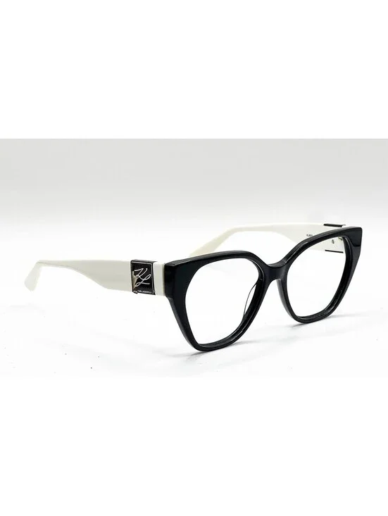 Karl Lagerfeld KL6053 004 Black/White Rectangle Authentic Eyeglass Frames 54-16