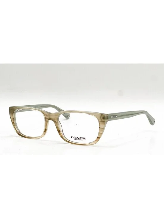 Coach HC 6048 5184 Seafoam Horn Rectangle Authentic Eyeglass Frames 51-17