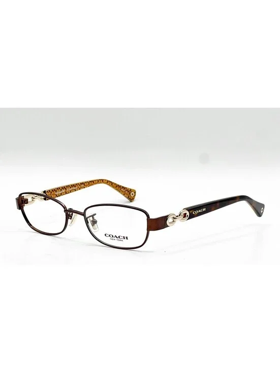 Coach HC 5054 9187 Satin Brown Tortoise Gold Authentic Eyeglass Frames 49-17