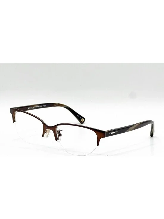Coach HC 5047 9163 Satin Brown/Dark Brown Horn Authentic Eyeglass Frames 50-17