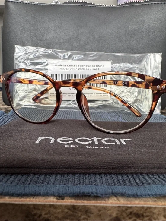 Nectar Tortoiseshell Round Blue Light Blocking Eyeglasses